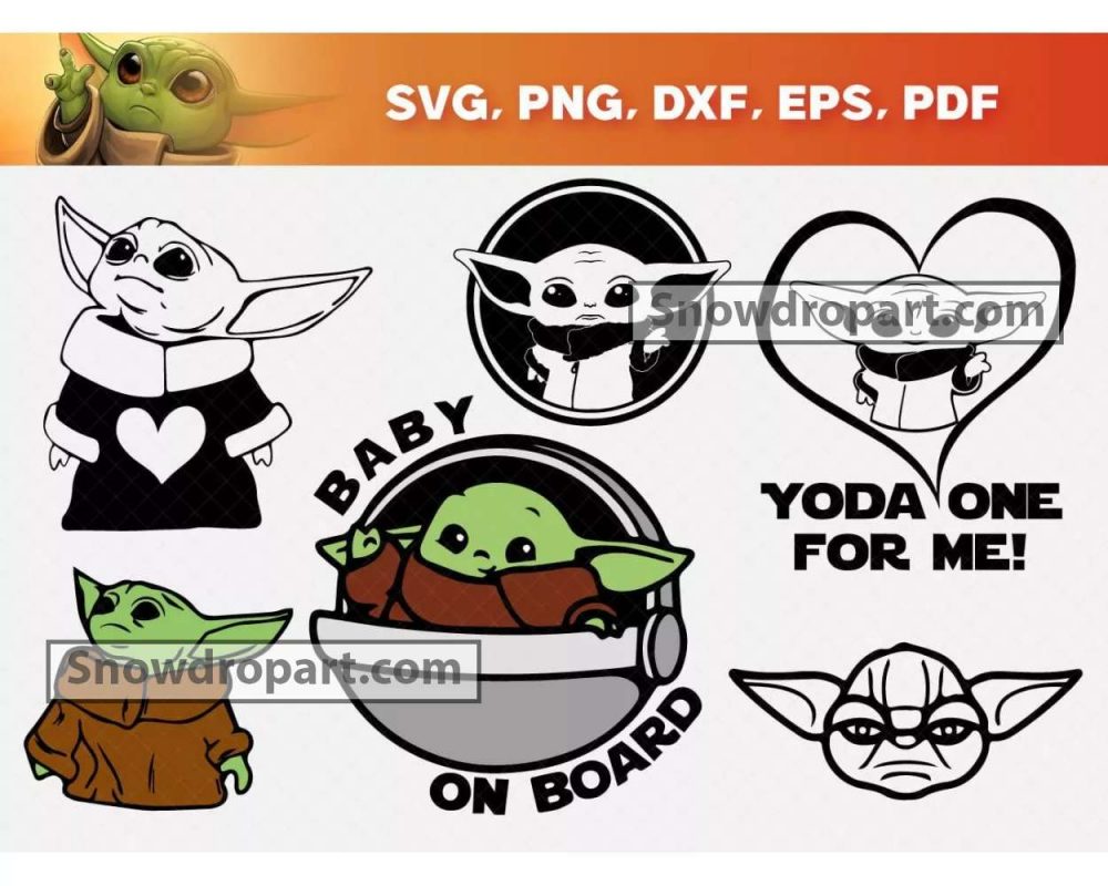 64 Baby Yoda Svg Bundle Yoda Svg Star Wars Svg Baby Yoda On Board