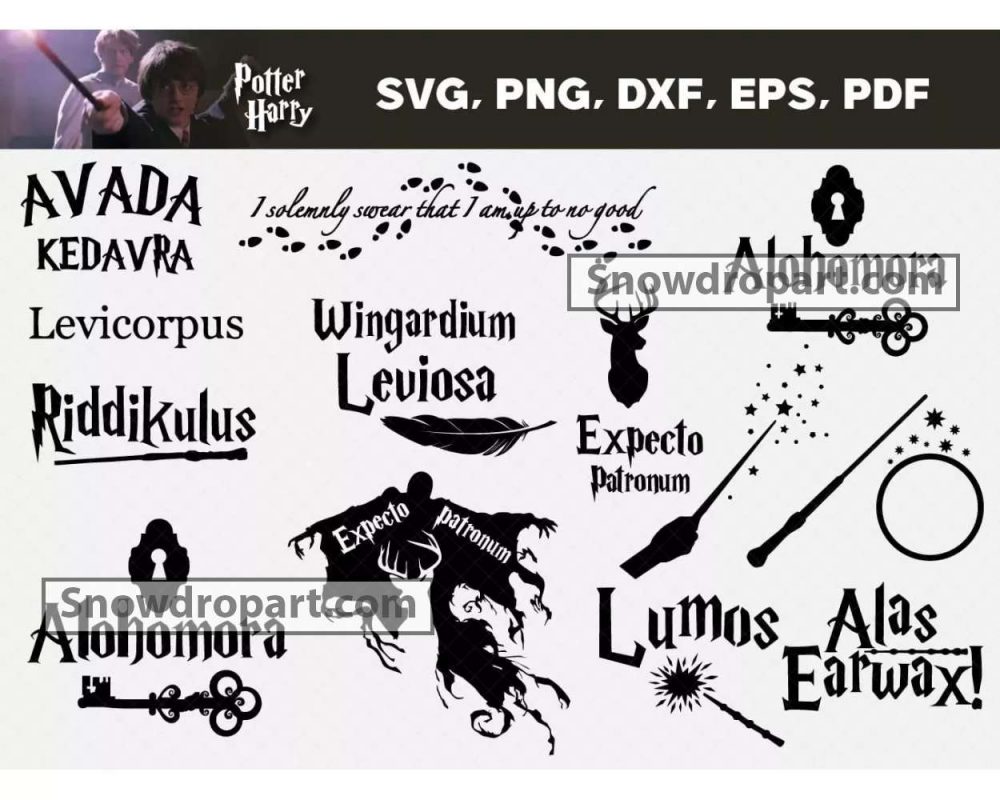 35 Harry Potter Magic Spells Svg Bundle Harry Potter Svg Magic Spells