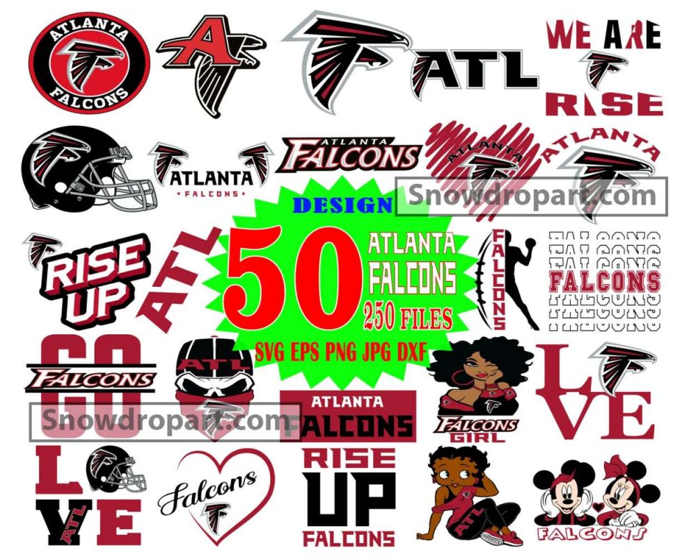 50 Atlanta Falcons Svg Bundle Atlanta Falcons Svg Snowdrop Art