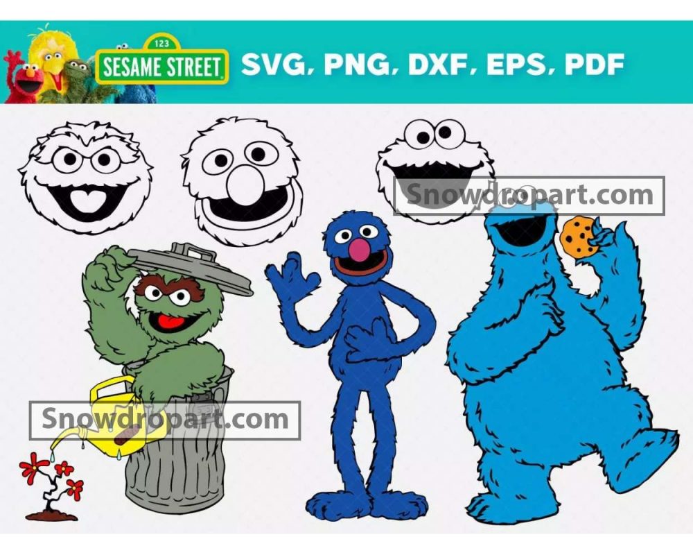 43 Sesame Street Svg Bundle Sesame Street Svg Muppets Svg