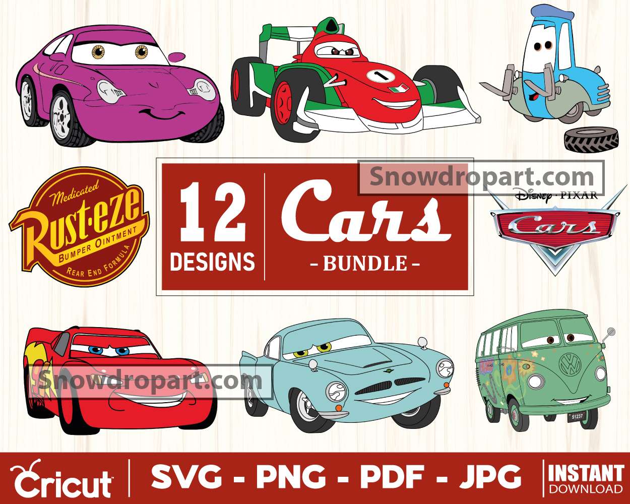 Disney Pixar Cars SVG, Car Logo SVG, Disney Car SVG