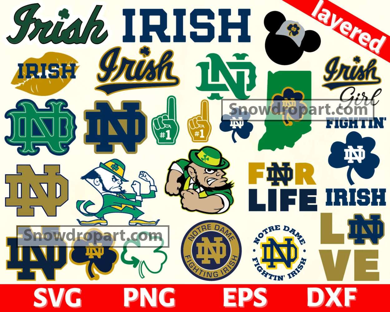 25 Notre Dame Fighting Irish Svg Bundle, Notre Dame Svg - Snowdrop Art ...