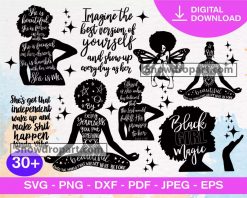 30 Black Girl Magic Svg Bundle, Black Woman Svg, Black Lives Matter
