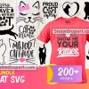 200 Cat Svg Bundle, Cat Svg, Cat Mom Svg, Cat Face Svg, Cat Quotes Svg