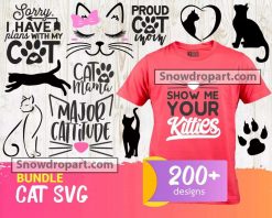 200 Cat Svg Bundle, Cat Svg, Cat Mom Svg, Cat Face Svg, Cat Quotes Svg