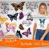 100 Butterfly Svg Bundle, Butterfly Clipart, Butterfly Vector