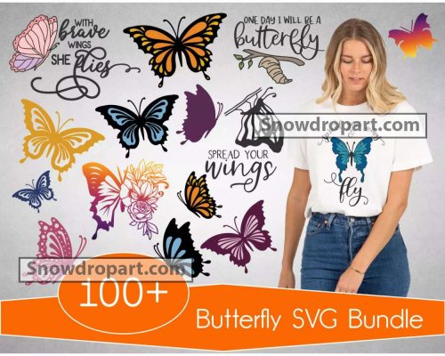 100 Butterfly Svg Bundle, Butterfly Clipart, Butterfly Vector