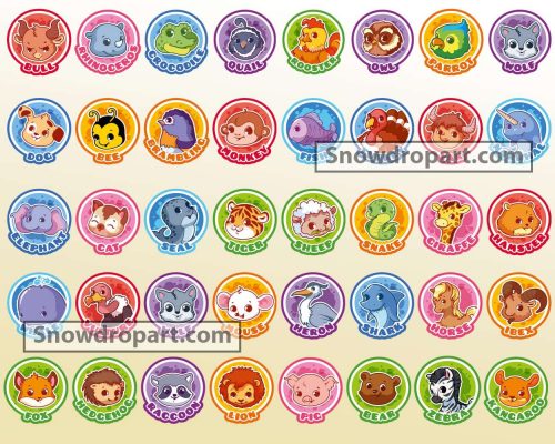 41 Animals Svg Bundle, Cute Animal Svg, Animal Sticker Svg