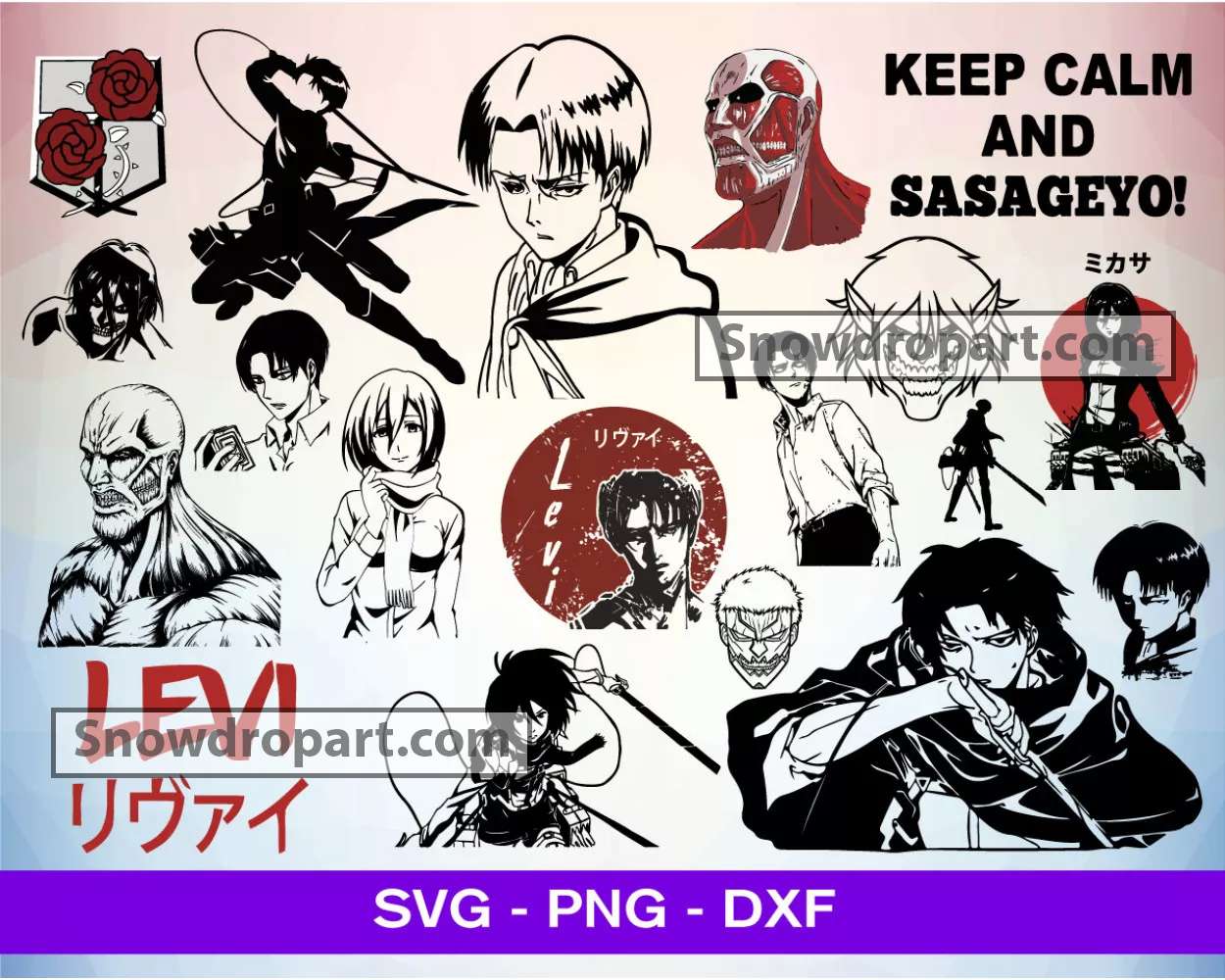 Eren Titan Shingeki No Kyojin SVG DXF EPS PNG Cut Files