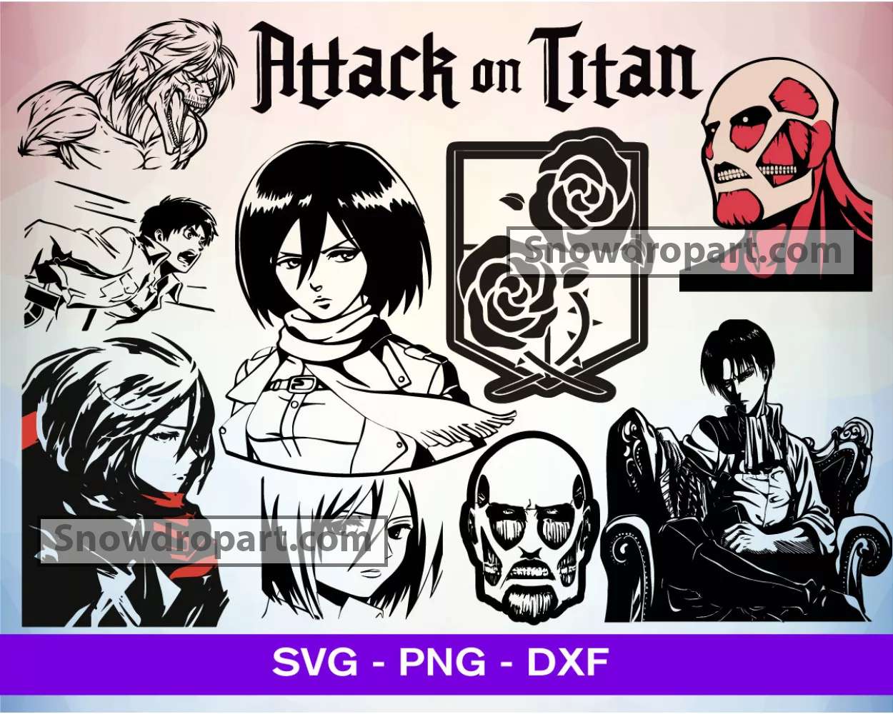 Eren Titan Shingeki No Kyojin SVG DXF EPS PNG Cut Files