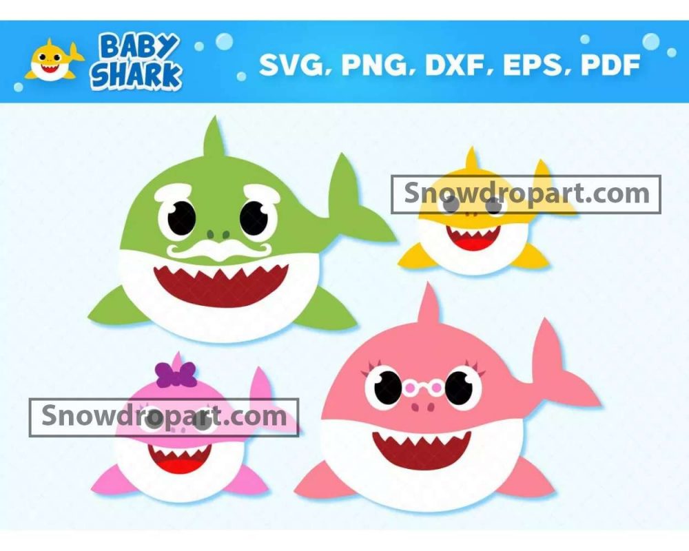 35 Baby Shark Elements Svg Bundle, Baby Shark Clipart, Baby Shark Svg ...