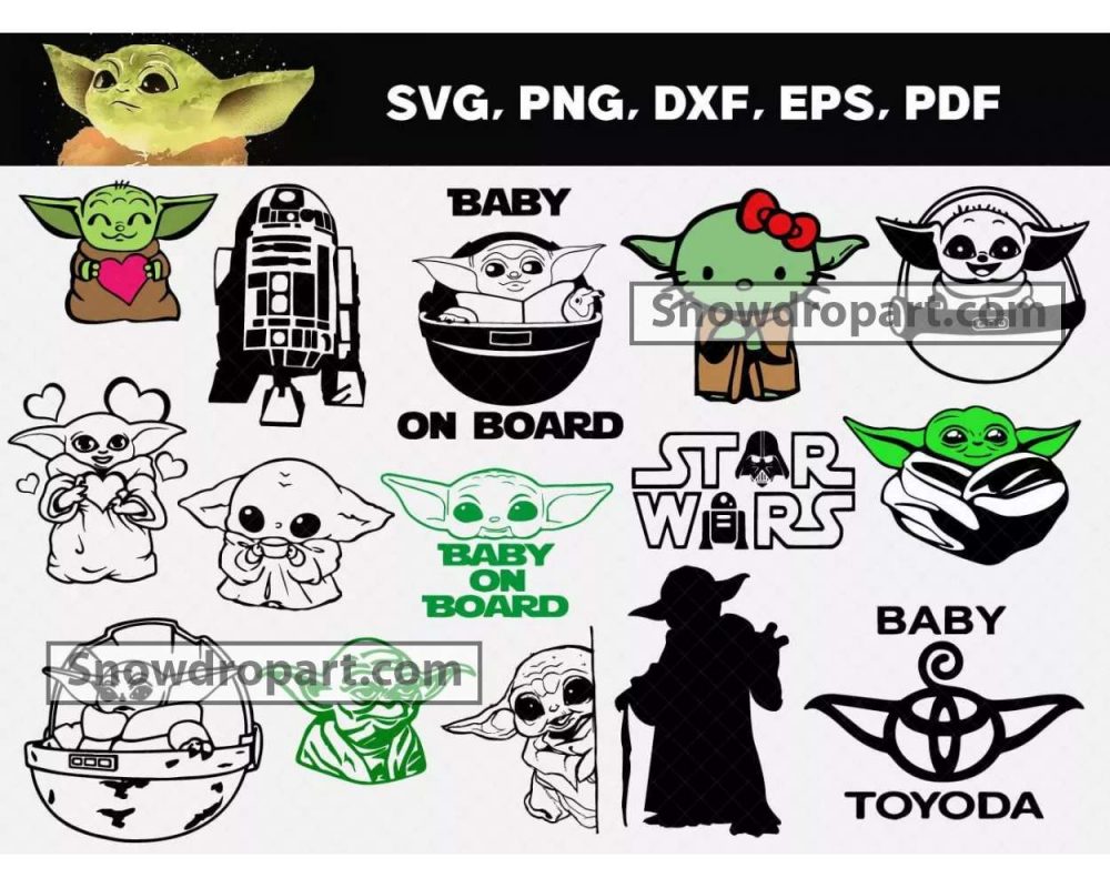 55 Baby Yoda Svg Bundle, Yoda Svg, Star Wars Svg, Baby Yoda On Board ...