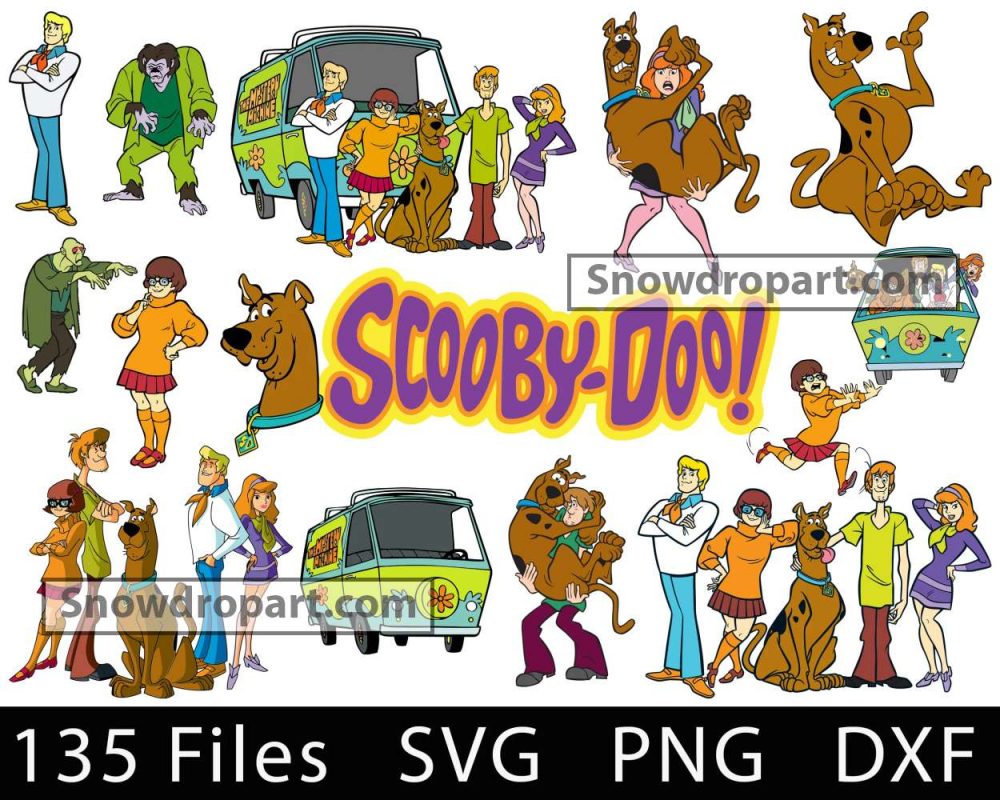 135 Scooby Doo Svg Bundle, Scooby Doo Svg, Scooby Doo Vector