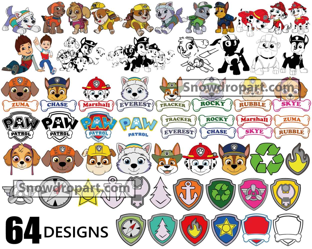 Chase Paw Patrol SVG Bundle