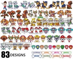 83 Paw Patrol Svg Bundle, Paw Patrol Svg, Paw Patrol Family Svg