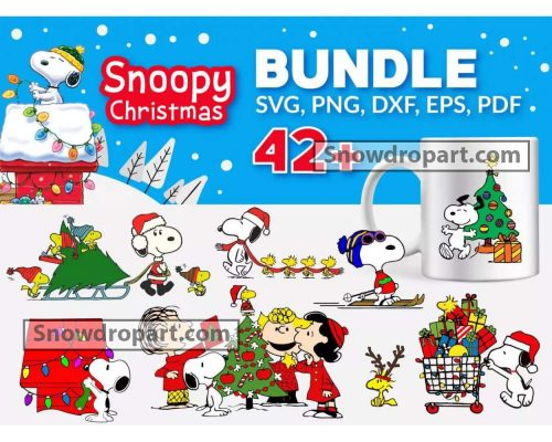 42 Snoopy Christmas Svg Bundle, Christmas Svg, Peanuts Svg