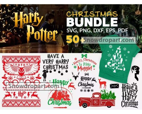 50 Christmas Harry Potter Svg Bundle, Harry Potter Svg