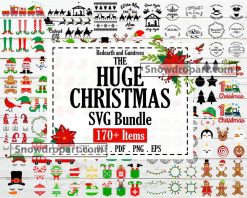 170 Christmas Ornaments Svg Bundle, Christmas Svg