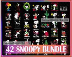 42 Christmas Snoopy Png Bundle, Christmas Peanuts Png