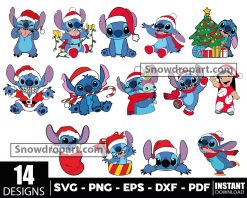 14 Lilo And Stitch Christmas Svg Bundle, Christmas Svg