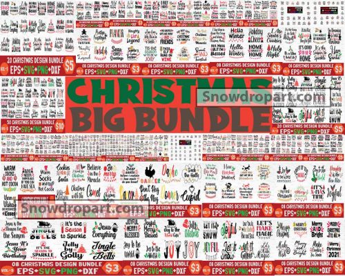 771 Christmas Big Bundle Svg, Christmas Svg, Christmas Vector