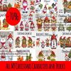 103 Christmas Watercolor Gnomes And Trucks Png Bundle