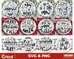 12 Christmas Baubles Svg Bundle, Christmas Ball Svg