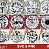 12 Funny Christmas Ornament Svg Bundle, Christmas Ball Svg