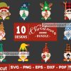 10 Christmas Gnomes Svg Bundle, Christmas Svg, Xmas Svg