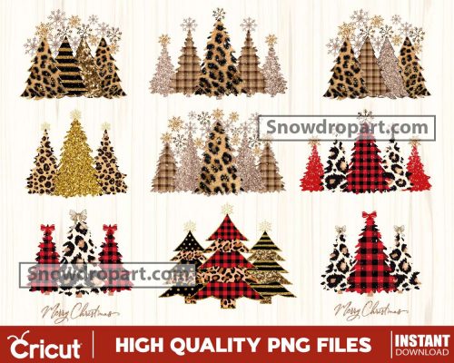 9 Christmas Tree Png Bundle, Christmas Png, Christmas Clipart