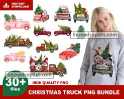 30 Christmas Truck Png Bundle, Christmas Png, Christmas Clipart