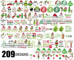 209 Grinch Svg Bundle, Grinch Svg, Christmas Svg, Xmas Svg