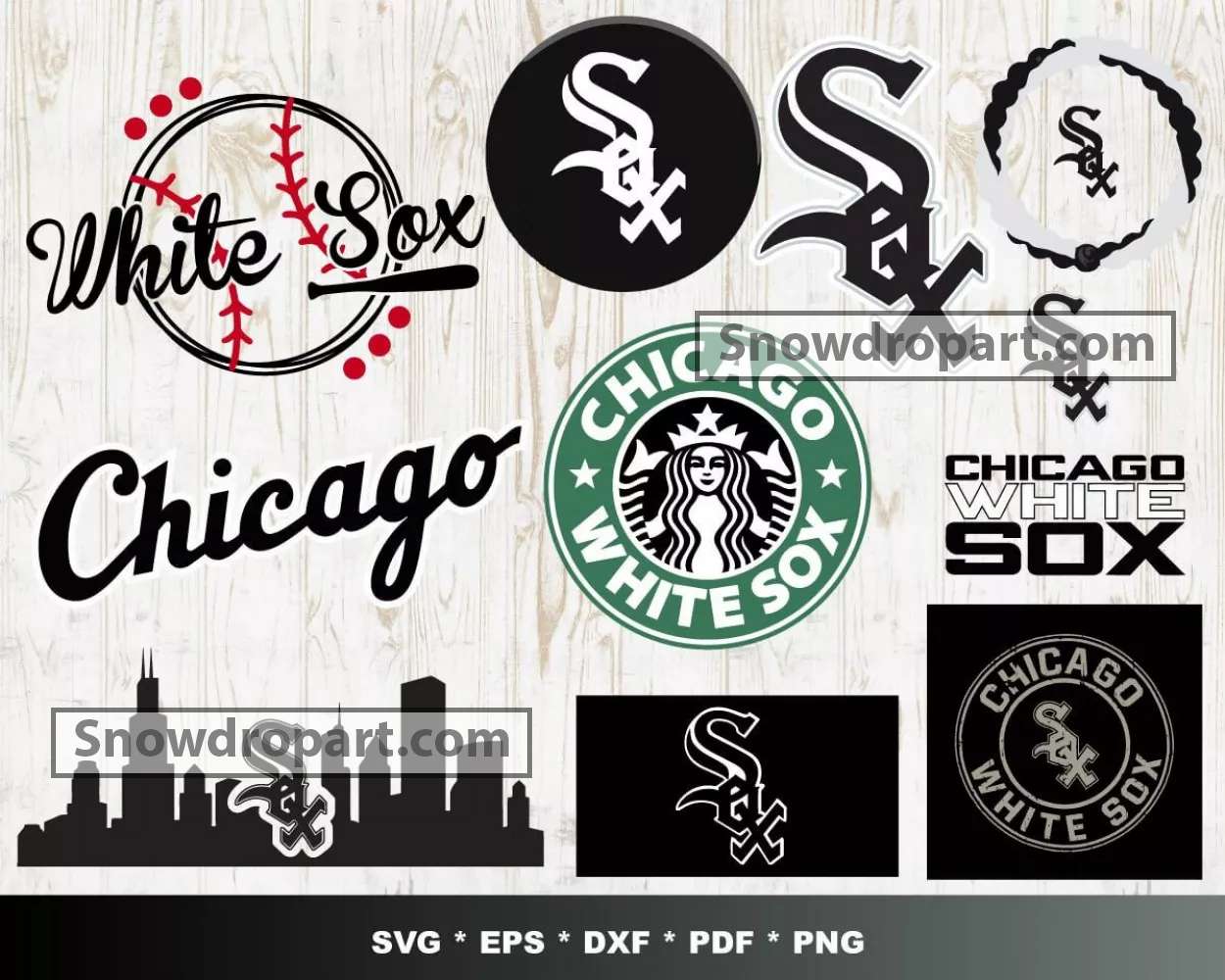 300 Chicago White Sox Svg Bundle, Chicago White Sox Svg - Snowdrop