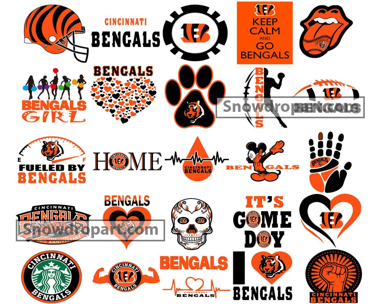 Cincinnati Bengals NFL Team Tigers SVG Cut File for T-shirt Cricut Digital  Download