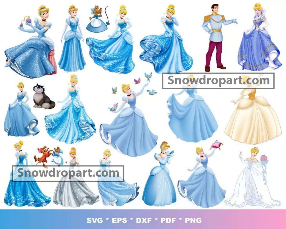 Cinderella Clipart Svg Bundle Cinderella Svg Disney S - vrogue.co