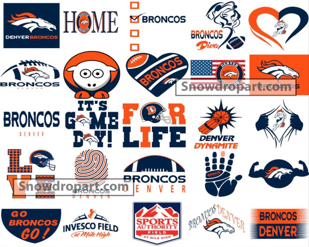 50 Denver Broncos Svg Bundle, American Football Svg, NFL Svg