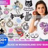 200 Alice In Wonderland Svg Bundle, Alice Clipart, Disney Alice Svg
