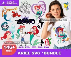 146 Ariel Svg Bundle, Princess Svg, Disney Svg, Ariel Svg