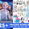 25 Frozen Svg Bundle, Frozen Svg, Elsa Svg, Anna Svg, Olaf Svg