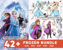 42 Frozen Svg Bundle, Frozen Svg, Elsa Svg, Anna Svg, Olaf Svg