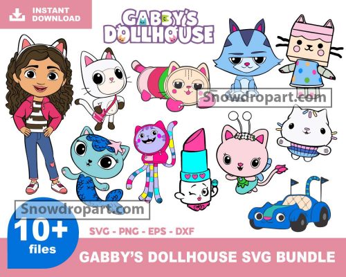 10 Gabbys DollHouse Svg Bundle, Gabbys DollHouse Svg, Gabby Svg