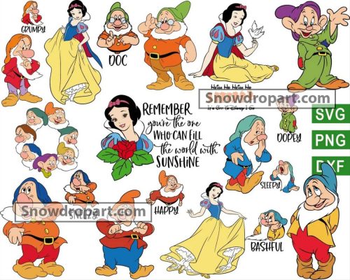 20 Snow White And Seven Dwarfs Svg Bundle, Disney Svg