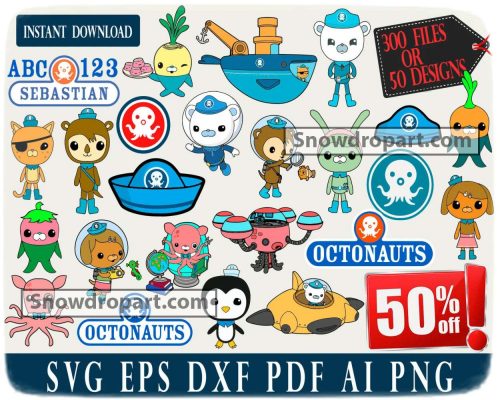 50 Octonauts Svg Bundle, Octonauts Svg, Octonauts Clipart