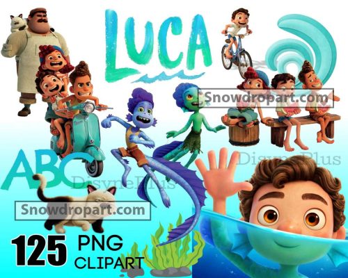 125 Luca Png Bundle, Pixar Png, Luca Png, Luca Clipart