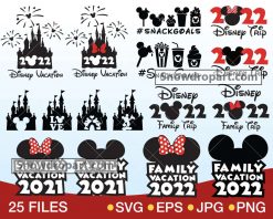 25 Disney Family Vacation Svg Bundle, Mickey Mouse Svg