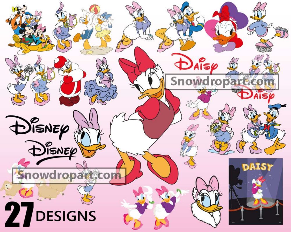 27 Daisy Duck Svg Bundle, Daisy Duck Svg, Daisy Duck Cut Files, Disney ...