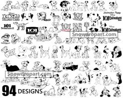 94 Dalmatians Svg Bundle, 101 Dalmatians Svg, Disney Svg