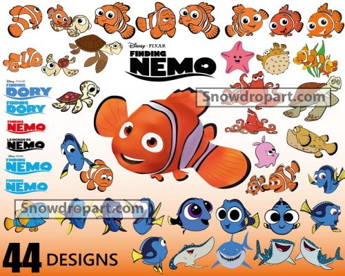 44 Finding Nemo Svg Bundle, Nemo Svg, Nemo Cut Files