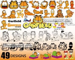 49 Garfield Svg Bundle, Garfield Svg, Garfield Cut Files