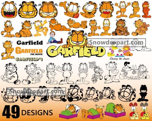 49 Garfield Svg Bundle, Garfield Svg, Garfield Cut Files